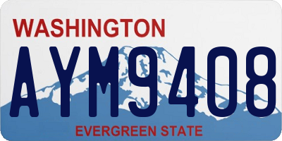 WA license plate AYM9408