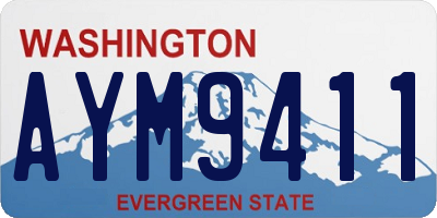 WA license plate AYM9411