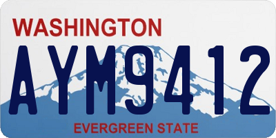 WA license plate AYM9412