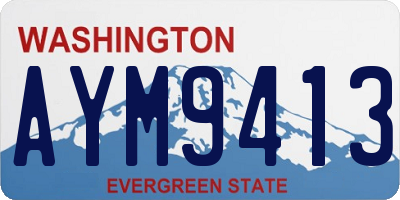 WA license plate AYM9413
