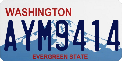 WA license plate AYM9414