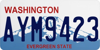 WA license plate AYM9423