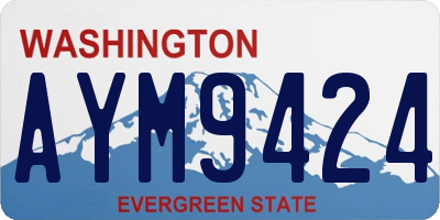 WA license plate AYM9424