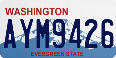 WA license plate AYM9426