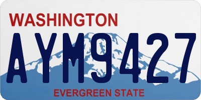 WA license plate AYM9427