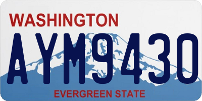 WA license plate AYM9430