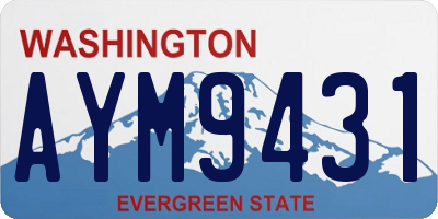WA license plate AYM9431
