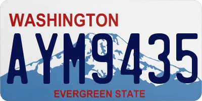 WA license plate AYM9435