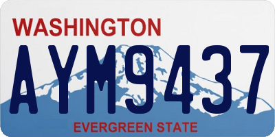WA license plate AYM9437