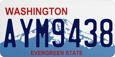 WA license plate AYM9438