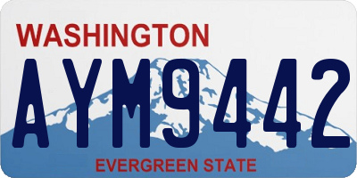WA license plate AYM9442