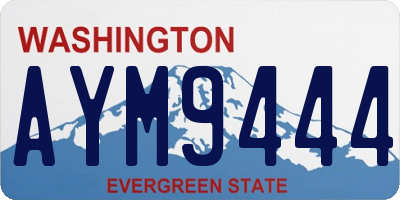 WA license plate AYM9444