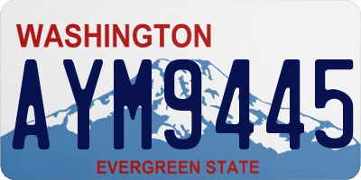 WA license plate AYM9445