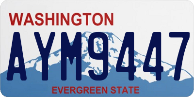 WA license plate AYM9447