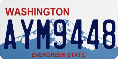 WA license plate AYM9448