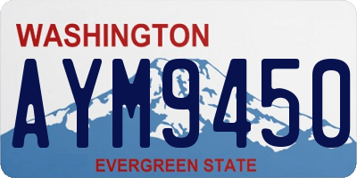 WA license plate AYM9450