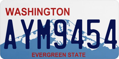 WA license plate AYM9454