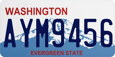 WA license plate AYM9456