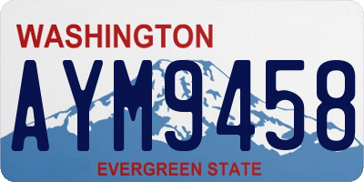 WA license plate AYM9458
