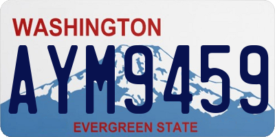 WA license plate AYM9459