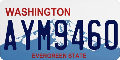 WA license plate AYM9460