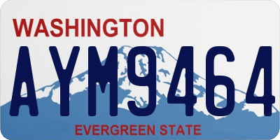 WA license plate AYM9464