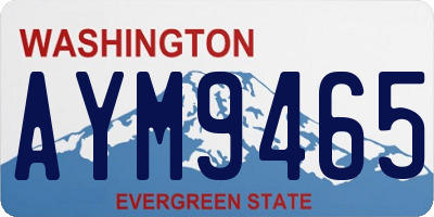 WA license plate AYM9465