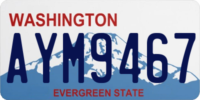 WA license plate AYM9467