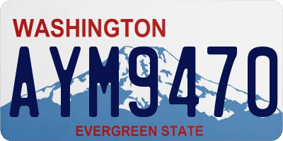 WA license plate AYM9470