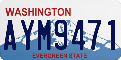 WA license plate AYM9471