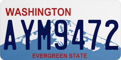 WA license plate AYM9472