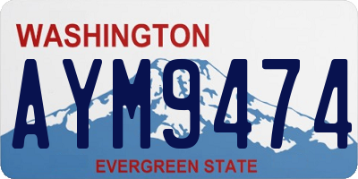 WA license plate AYM9474
