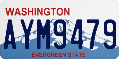 WA license plate AYM9479