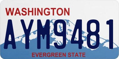 WA license plate AYM9481