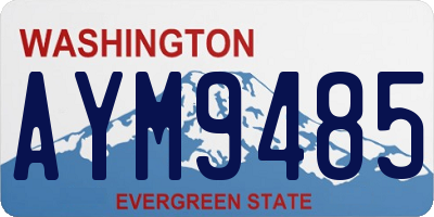 WA license plate AYM9485