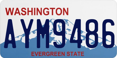 WA license plate AYM9486
