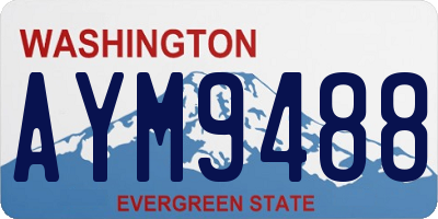 WA license plate AYM9488