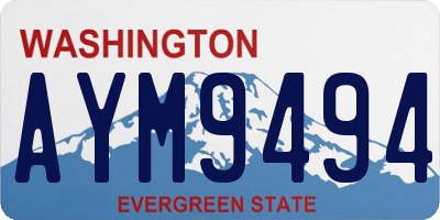 WA license plate AYM9494