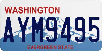 WA license plate AYM9495