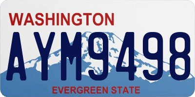 WA license plate AYM9498