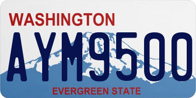 WA license plate AYM9500