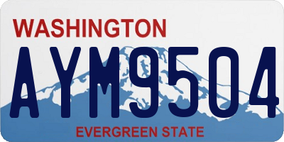 WA license plate AYM9504