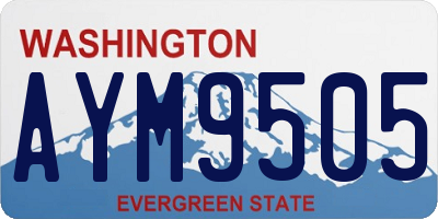 WA license plate AYM9505