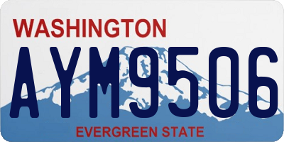 WA license plate AYM9506