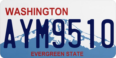 WA license plate AYM9510