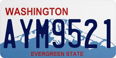 WA license plate AYM9521