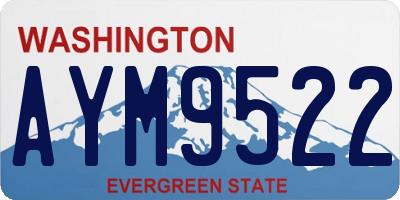 WA license plate AYM9522