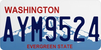 WA license plate AYM9524