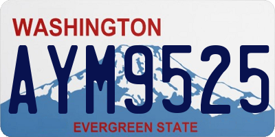 WA license plate AYM9525