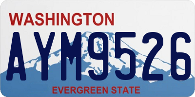 WA license plate AYM9526